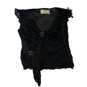 For Love And Lemons Black Lace Blouse
